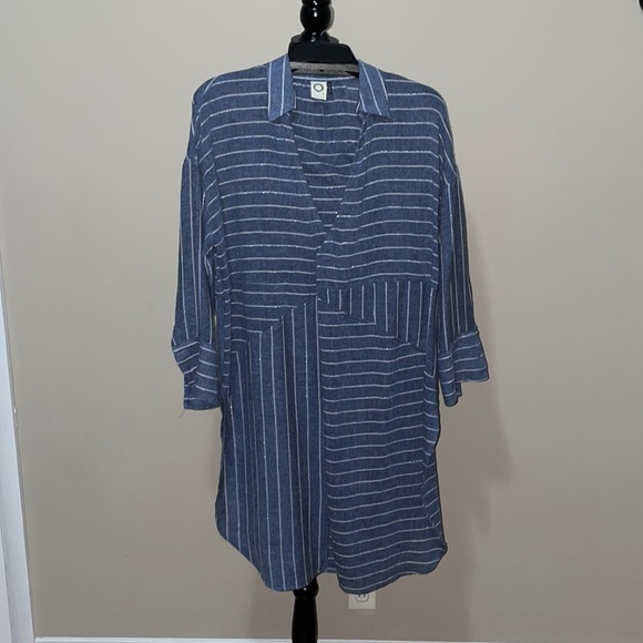 Anthropologie Akemi + Kim Strada Striped Shimmer Tunic - NWOT - Picture 3 of 9